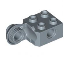 Technic, Brick Modified 2 x 2 with Pin Holes and Rotation Joint Ball Half (Vertical Side)