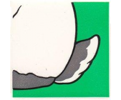 Duplo, Tile 2 x 2 x 1 with Rabbit Mosaic Picture 06 Pattern (Set 1014)