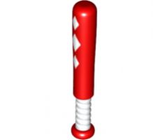 Minifigure, Utensil Baseball Bat 4L with White Grip Handle and 3 White Diamonds Pattern