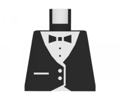 Torso Town Vest Formal with Bow Tie Pattern