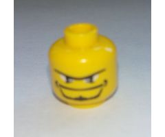 Minifigure, Head Beard with Goatee, Unibrow and Eye Whites Pattern - Blocked Open Stud