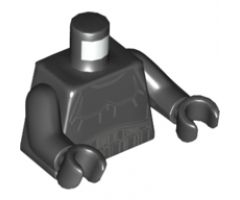 Torso SW Armor Stormtrooper, Gray and Silver Lines Detailed Armor Pattern without Shoulder Belts / Black Arms / Black Hands