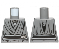 Torso SW Dark Bluish Gray Jedi Robe with Black Belt Pattern (Naare)
