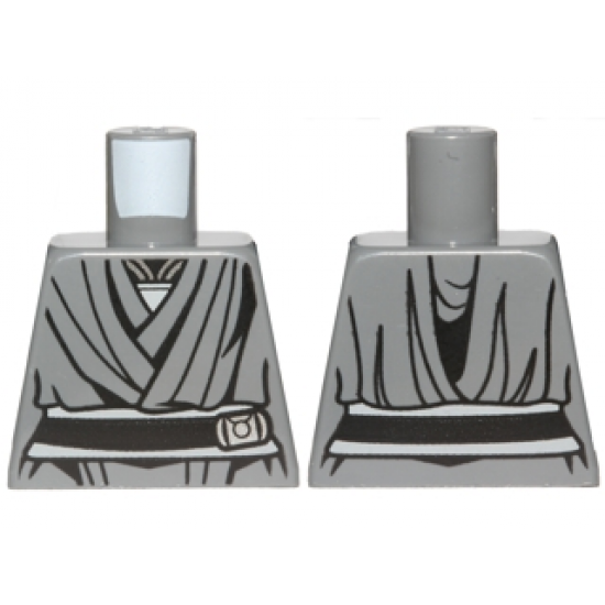 Torso SW Dark Bluish Gray Jedi Robe with Black Belt Pattern (Naare)