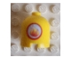 Brick, Round 2 x 2 x 1 2/3 Dome Top with Round Flame Pattern (Sticker) - Sets 3143 / 3148