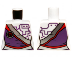 Torso Ninjago Dress with Silver Sash and Purple Circuitry Pattern
