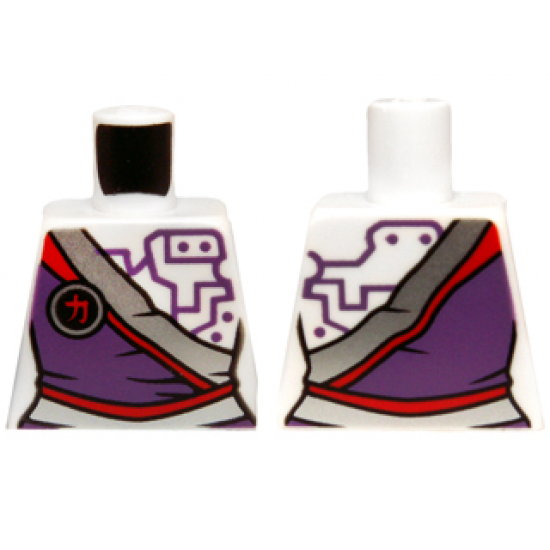 Torso Ninjago Dress with Silver Sash and Purple Circuitry Pattern