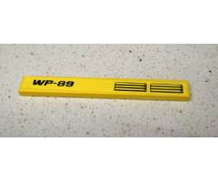 Tile 1 x 8 with 'WP-89' on Left and Engine Vents on Right Pattern (Sticker) - Set 42035