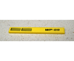 Tile 1 x 8 with 'WP-89' on Right and Engine Vents on Left Pattern (Sticker) - Set 42035