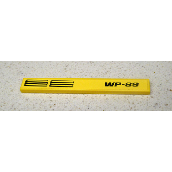 Tile 1 x 8 with 'WP-89' on Right and Engine Vents on Left Pattern (Sticker) - Set 42035