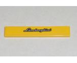 Tile 1 x 6 with Silver 'Lamborghini' on Yellow Background Pattern (Sticker) - Set 8169