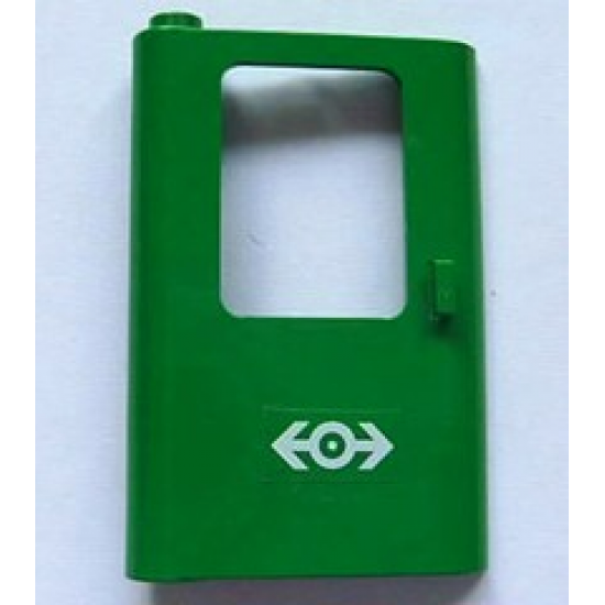 Door 1 x 4 x 5 Train Left with White Train Logo Pattern (Sticker) - Set 4552
