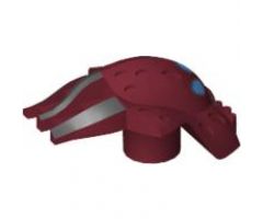 Minifigure, Head, Modified Bionicle Barraki Kalmah with Blue Eyes Pattern