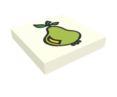 Tile 2 x 2 with Fabuland Pear Pattern