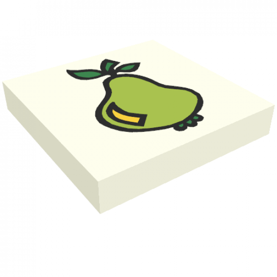 Tile 2 x 2 with Fabuland Pear Pattern