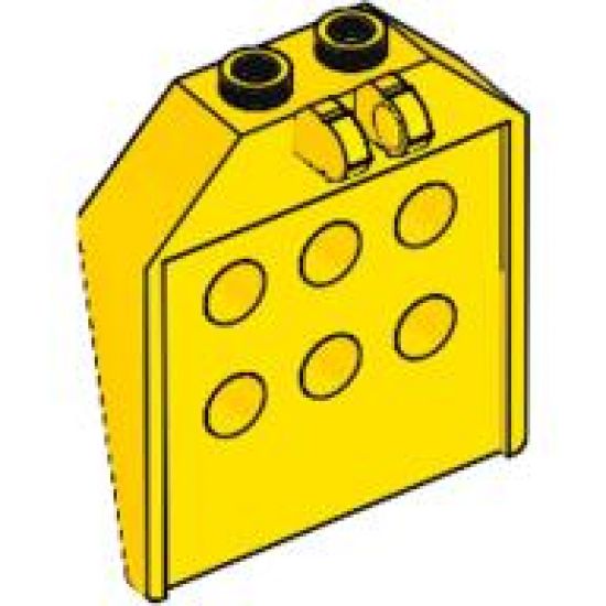 Door 1 x 4 x 3 2/3 with 6 Holes and Locking 2 Fingers Hinge