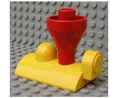 Duplo, Train Steam Engine Funnel Top, Red Top