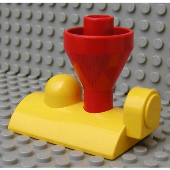 Duplo, Train Steam Engine Funnel Top, Red Top