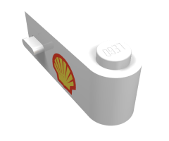 Door 1 x 3 x 1 Right with Shell Logo Pattern
