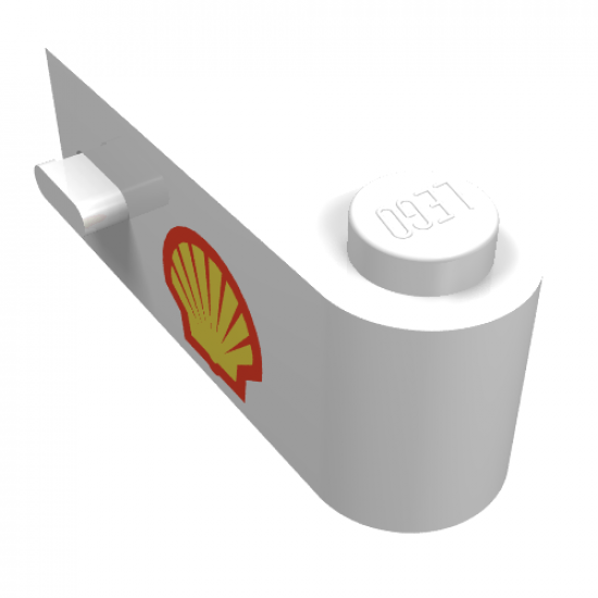 Door 1 x 3 x 1 Right with Shell Logo Pattern
