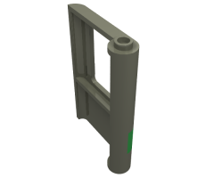 Door 1 x 4 x 5 Train Left with Green Stripe, Train Logo and Rivets Pattern