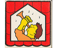 Duplo, Tile 2 x 2 x 1 with Town Mosaic Picture 03 Pattern (Set 9221)