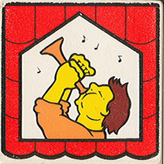 Duplo, Tile 2 x 2 x 1 with Town Mosaic Picture 03 Pattern (Set 9221)