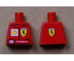 Torso Racers Ferrari/Shell front, Ferrari Logo back (Stickers) with K. Raikkonen Name Pattern