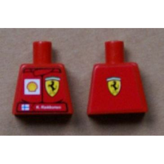 Torso Racers Ferrari/Shell front, Ferrari Logo back (Stickers) with K. Raikkonen Name Pattern