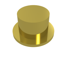 Minifigure, Headgear Hat, Top Hat