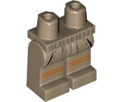 Hips and Legs with 2 Pockets and Silver and Orange Stripes Pattern