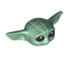 Minifigure, Head, Modified SW The Child (Grogu) with Black Eyes and White Pupils Pattern