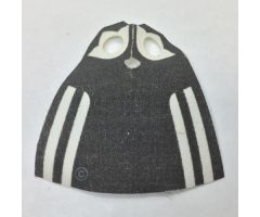 Minifigure, Body Wear Cape Cloth, Standard with Black Back and Stripes Pattern