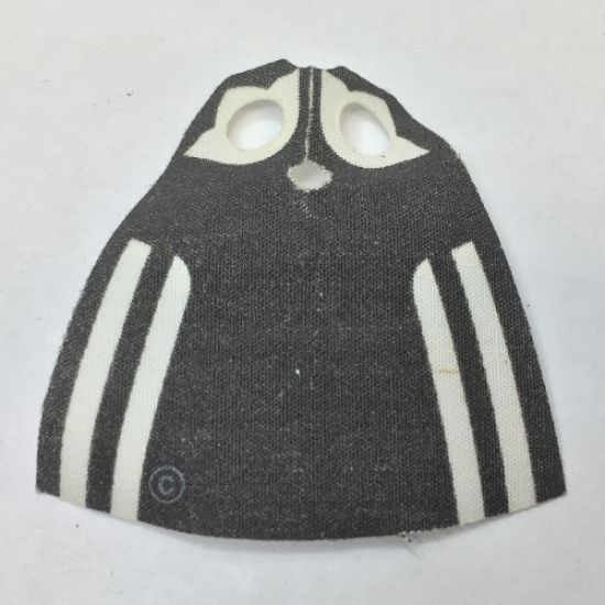Minifigure, Body Wear Cape Cloth, Standard with Black Back and Stripes Pattern