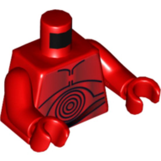 Torso SW R-3PO Pattern / Red Arms / Red Hands