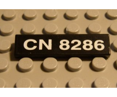 Tile 1 x 4 with 'CN 8286' Pattern (Sticker) - Set 8286