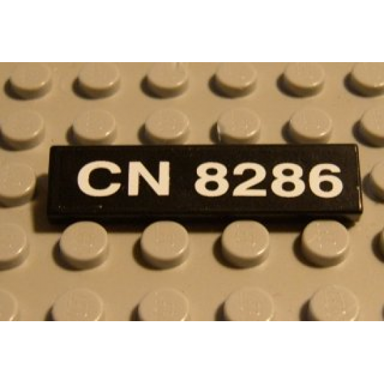 Tile 1 x 4 with 'CN 8286' Pattern (Sticker) - Set 8286