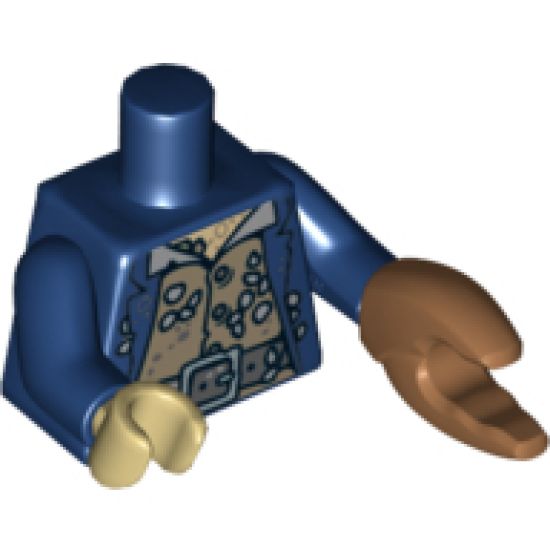 Torso PotC Jacket over Barnacle Encrusted Shirt Pattern / Dark Blue Arms / Tan Hand Right / Medium Nougat Hand Crab Pincer Left