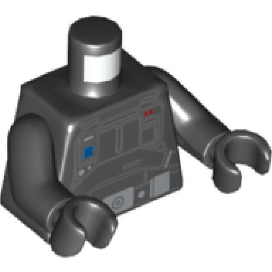 Torso SW Imperial Emigration Officer Jumpsuit Pattern / Black Arms / Black Hands