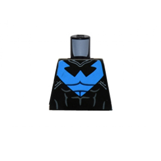 Torso Batman Nightwing Blue Outfit and Muscles Pattern