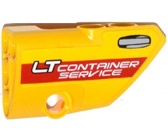 Technic, Panel Fairing # 2 Small Smooth Short, Side B with 'LT CONTAINER SERVICE' and Door Handle Pattern (Sticker) - Set 42024