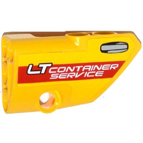 Technic, Panel Fairing # 2 Small Smooth Short, Side B with 'LT CONTAINER SERVICE' and Door Handle Pattern (Sticker) - Set 42024