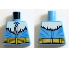 Torso Winter Jacket with Fur, Strings and Yellow Belt Pattern (Captain Cold)