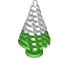 Plant, Tree Pine Large 4 x 4 x 6 2/3 with White Marbled Snow Pattern