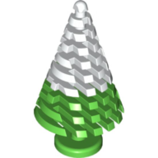 Plant, Tree Pine Large 4 x 4 x 6 2/3 with White Marbled Snow Pattern
