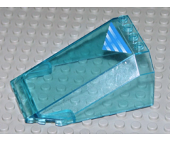 Windscreen 8 x 6 x 3 Wedge with Blue and White Stripes on Triangle Pattern (Sticker) - Sets 4560 / 4561
