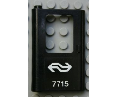 Door 1 x 4 x 5 Train Left with Dutch NS '7715' Pattern (Sticker) - Set 7715