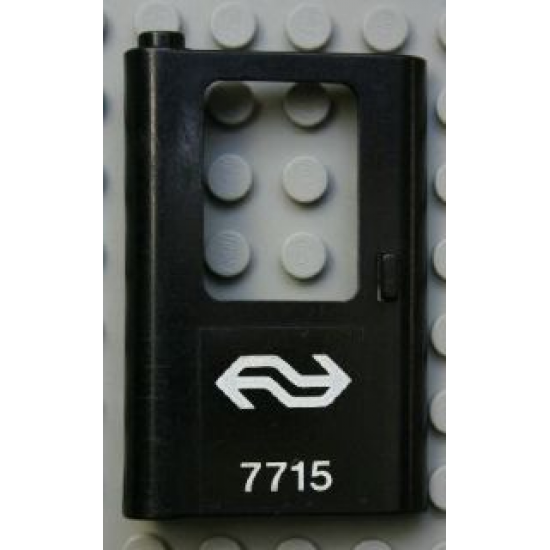 Door 1 x 4 x 5 Train Left with Dutch NS '7715' Pattern (Sticker) - Set 7715