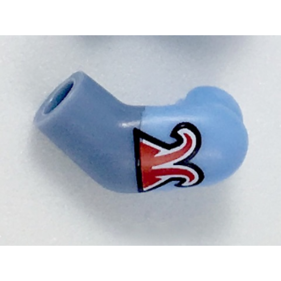 Arm, Left with Bright Light Blue Short Sleeve with Red Trim Pattern