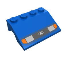 Vehicle, Mudguard 3 x 4 Slope with Headlights Pattern